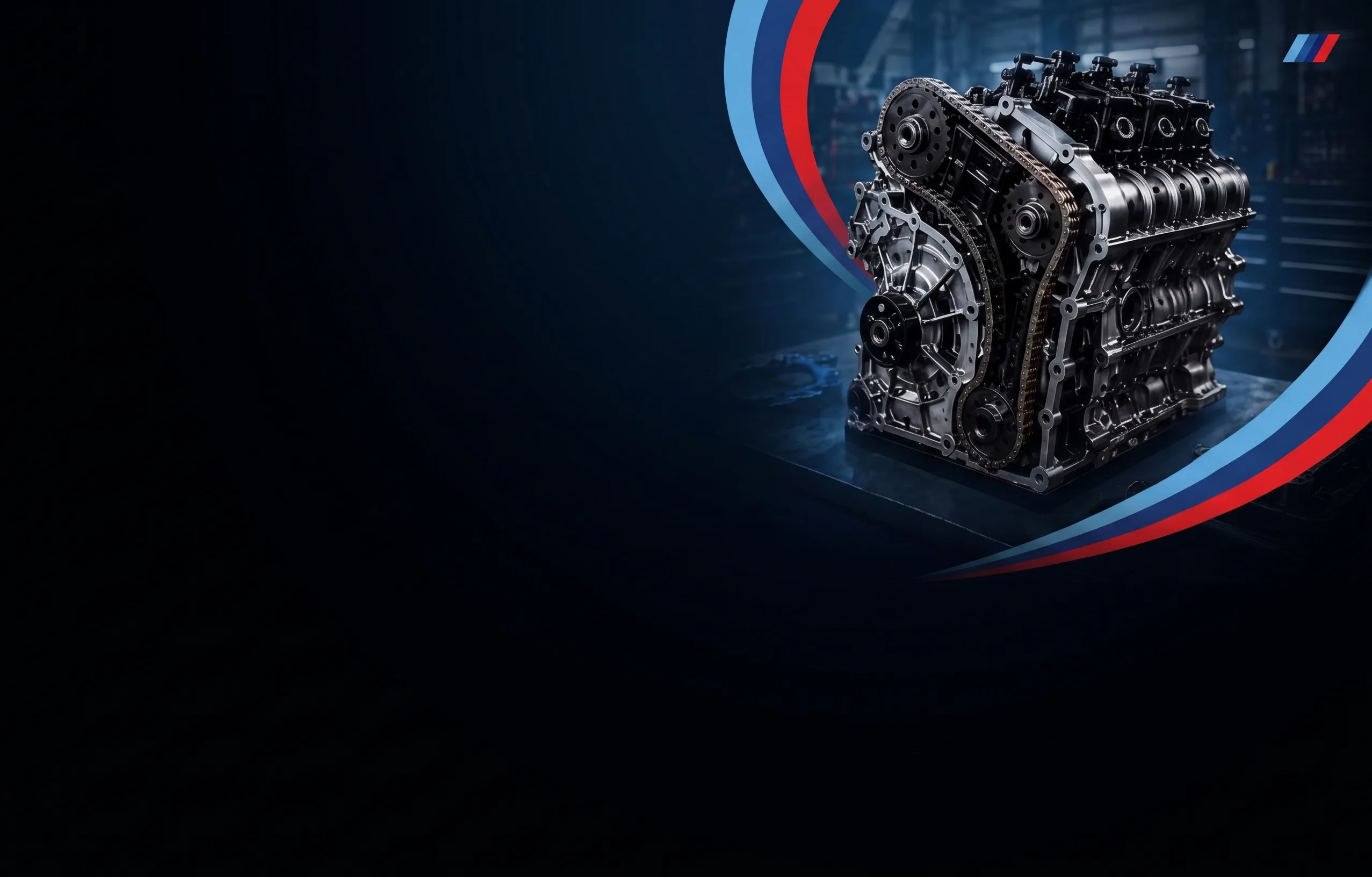 Precision-machined BMW engine block