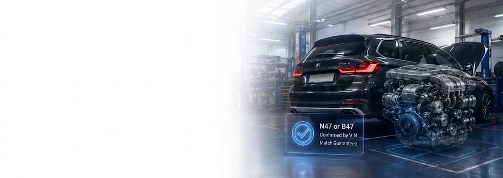 BMW touring in workshop